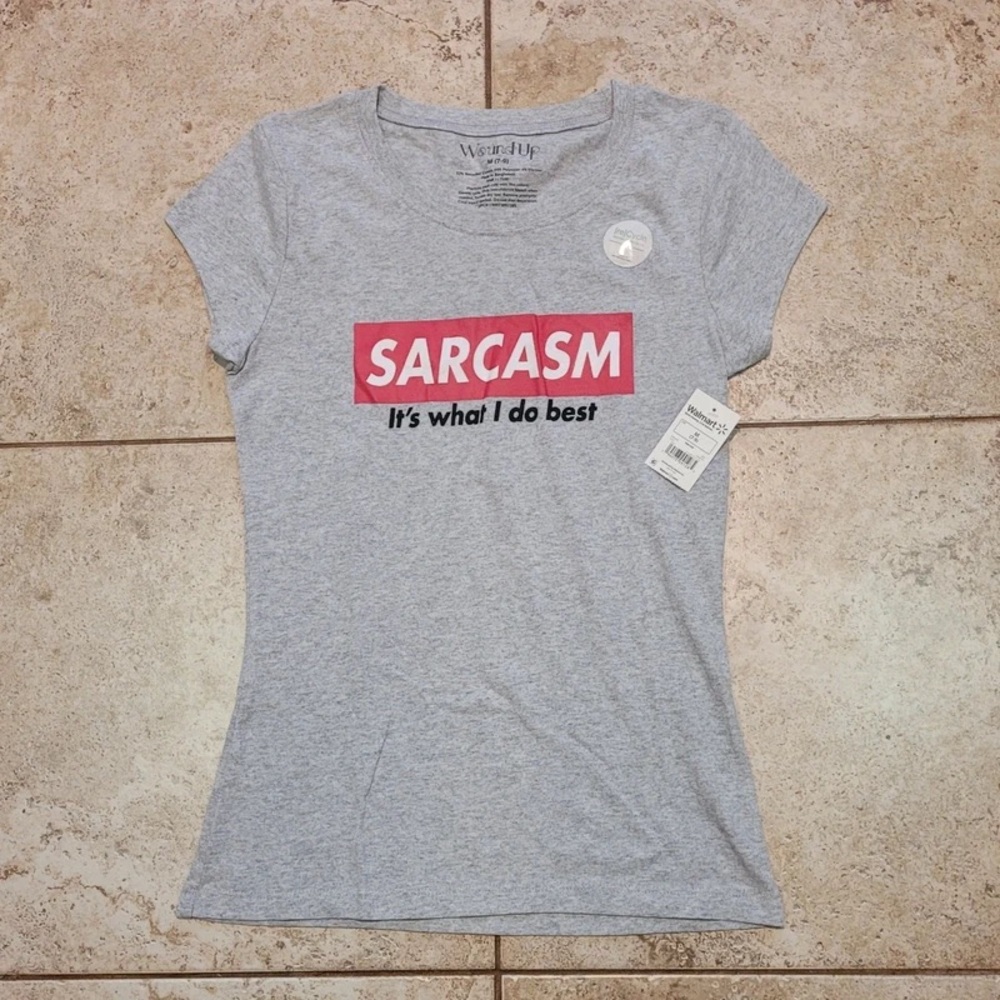 Windsor Grey 'SARCASM' Graphic Tee - Women's Short Sleeve